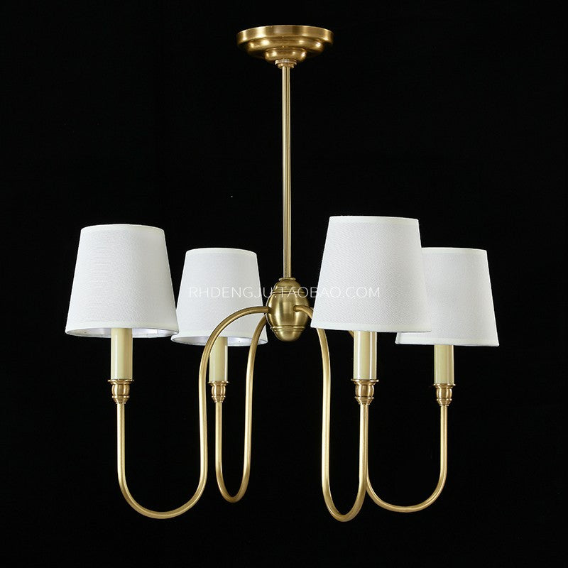 Lumisaxon | Copper Bedroom Chandelier Simple Living Room Dining Room Chandelier
