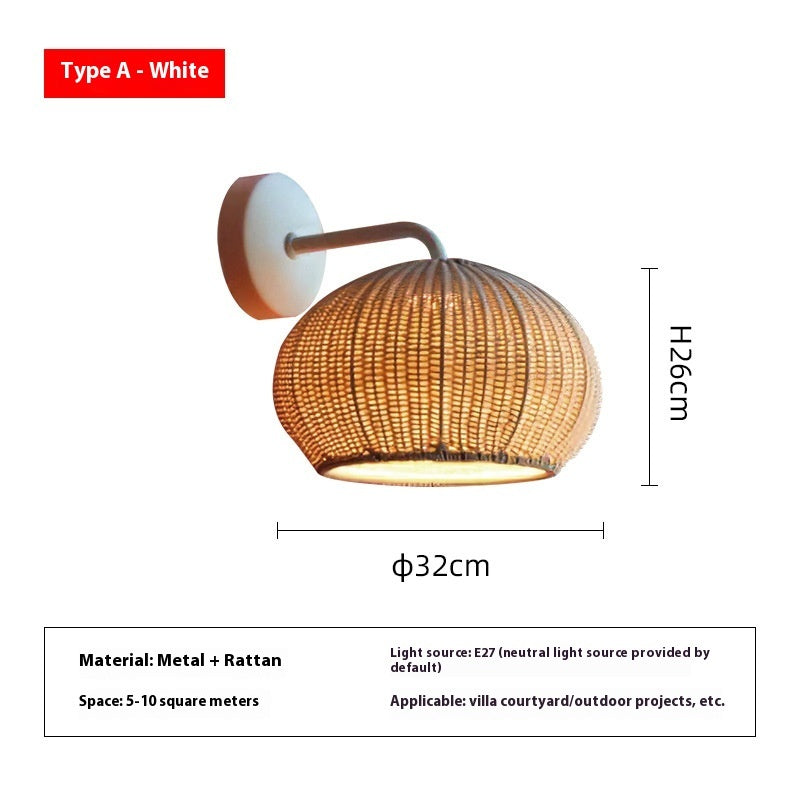 Lumisaxon | New Chinese Outdoor Vine Art Wall Lamp