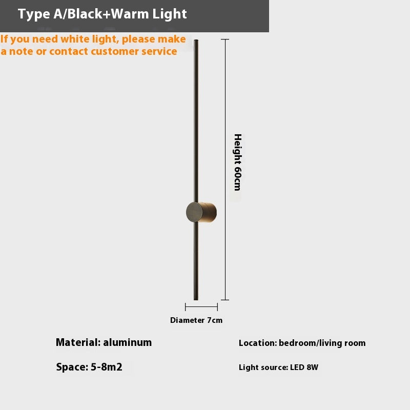 Lumisaxon | Rotatable Minimalist Strip Wall Lamp Living Room Wall Light Bulb