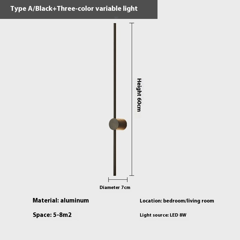 Lumisaxon | Rotatable Minimalist Strip Wall Lamp Living Room Wall Light Bulb