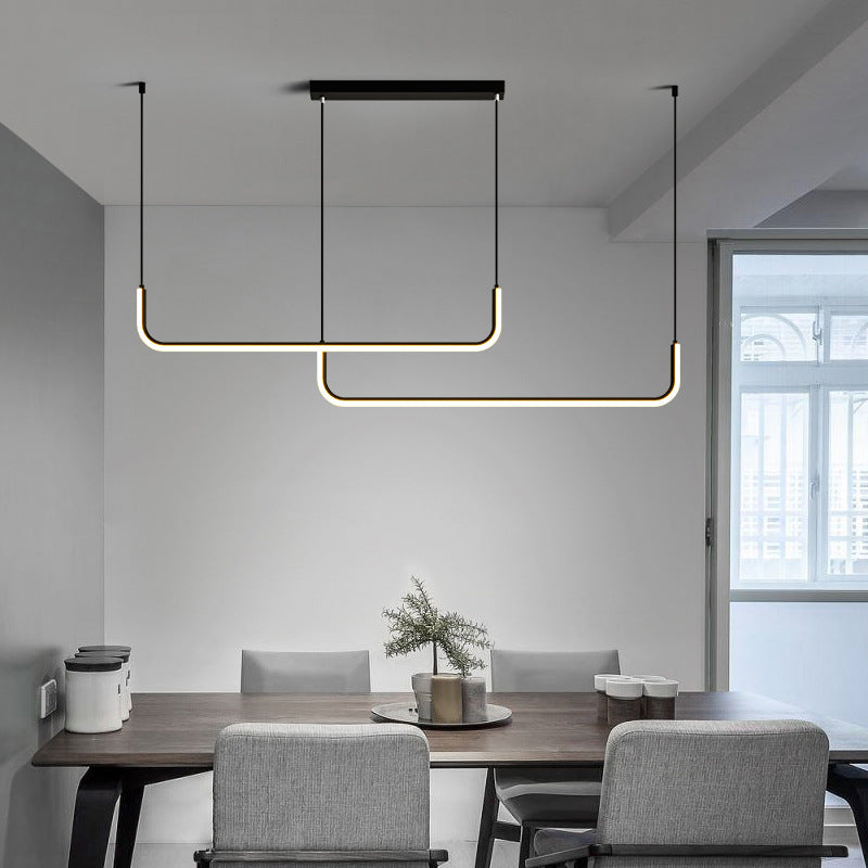 Lumisaxon | Led Chandelier Minimalist Strip Wide Pressure Lamp