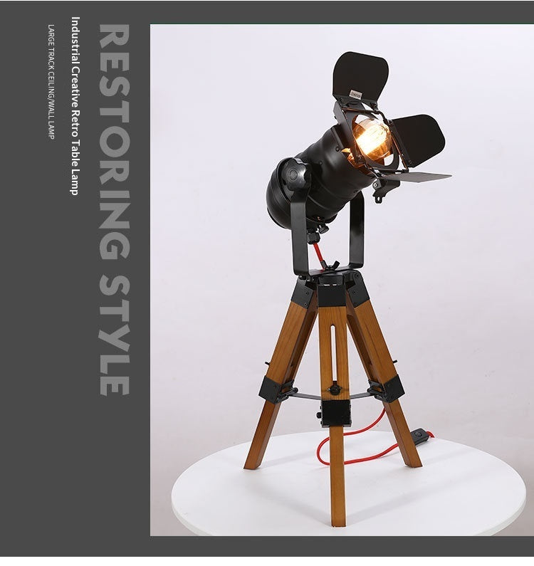 Lumisaxon | Artistic Vintage Solid Wood Fill Light Table Lamp