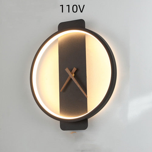 Lumisaxon | Nordic Wall Lamp Bedroom Bedside Lamp Clock Modeling Lamp